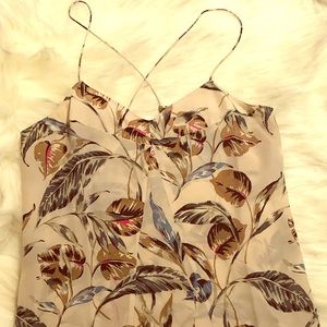 Madewell strappy silk floral tank